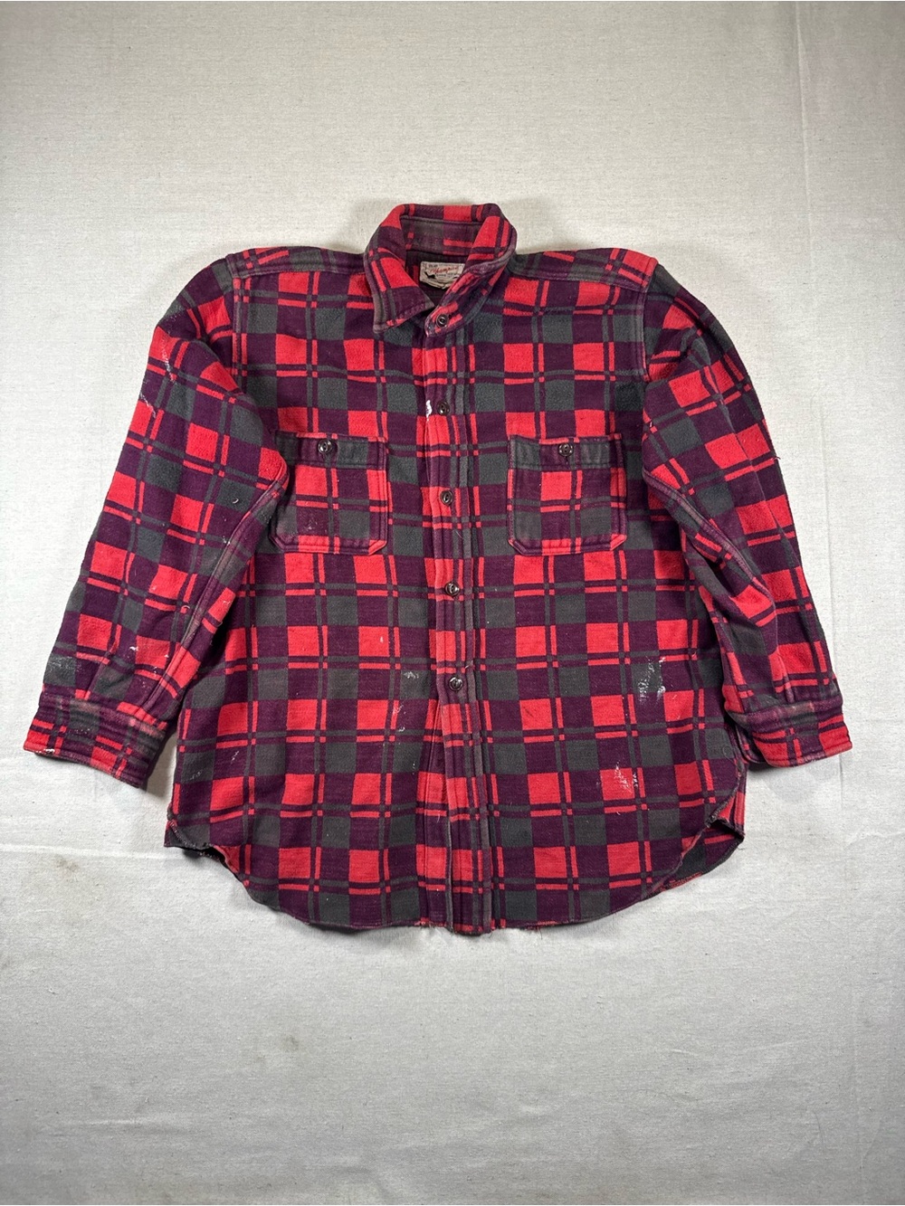 True Vintage 1960s/1970s Champion Heavyweight Flannel Button Up Longsleeve Shirt